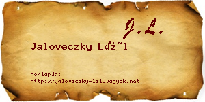 Jaloveczky Lél névjegykártya