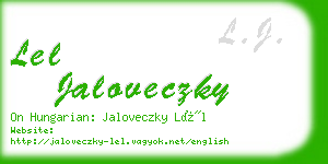 lel jaloveczky business card